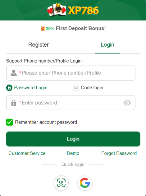 XP786 login
